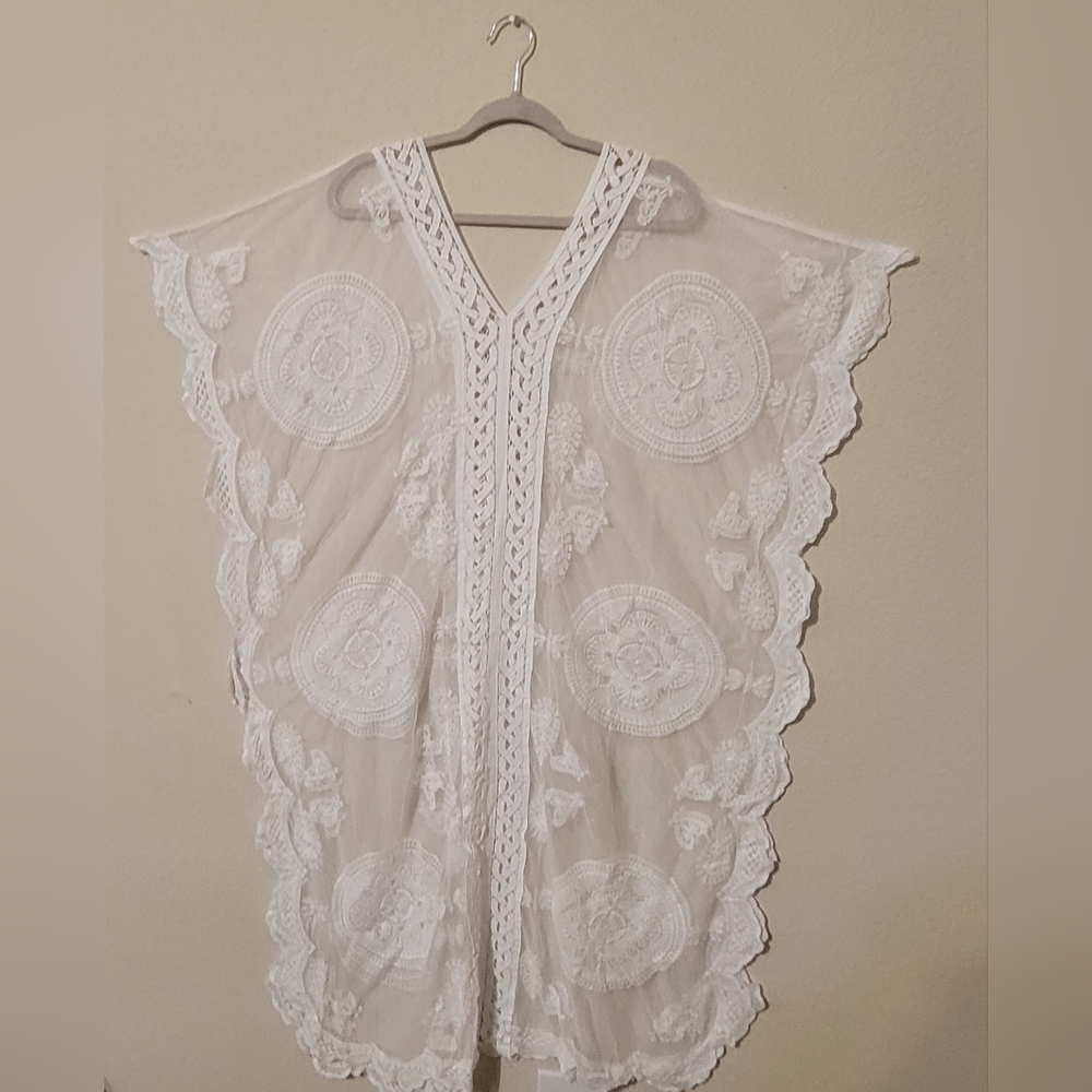 Bohemian Lace Swimsuit Kaftan - Picture 2 of 2